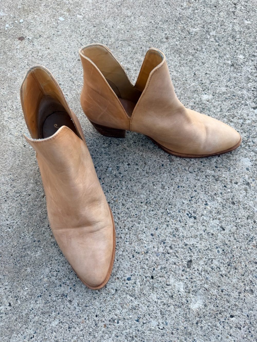Free People Charm Ankle Boot Tan Womens Size 9.5 (40)